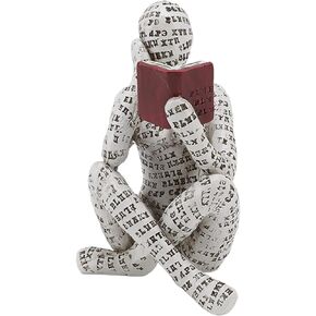 Reading Women Figurine, Thinker Statue Aesthetic Sculpture Home Resin Pulp Decor Room Modern Abstract Read Woman Decoration Ornament Shelf Bookshelf Table Desk Living Office Bedroom