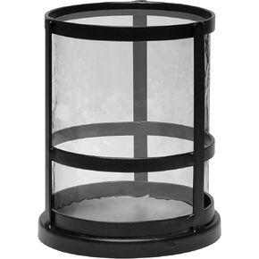 Eunoia Metal Candle Holder, Decorative Candle Holder for Pillar Candles with Removable Glass, Table Centerpiece Vintage Decorations for Home Parties Wedding Decor, Black in Kuwait