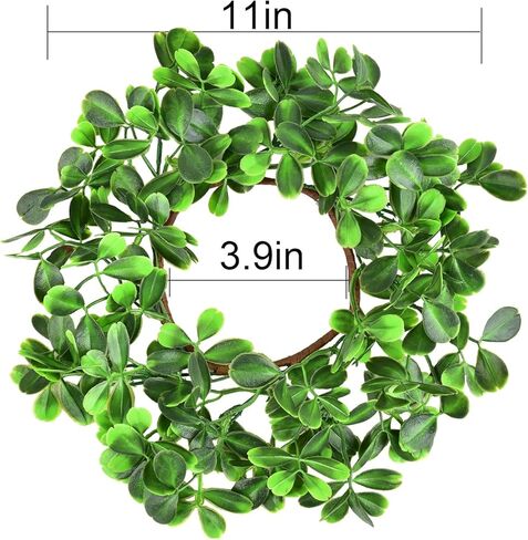 LSKYTOP Christmas Wreath Artificial Boxwood Wreath Green Wreath Car Wreath for Door Kitchen Cabinet Decor in Kuwait