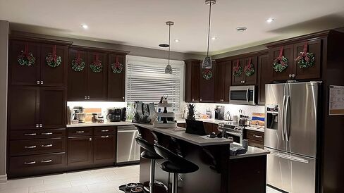 LSKYTOP Christmas Wreath Artificial Boxwood Wreath Green Wreath Car Wreath for Door Kitchen Cabinet Decor in Kuwait