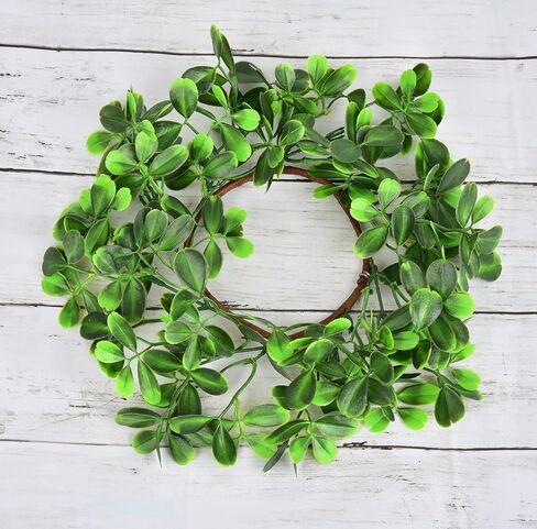 LSKYTOP Christmas Wreath Artificial Boxwood Wreath Green Wreath Car Wreath for Door Kitchen Cabinet Decor in Kuwait