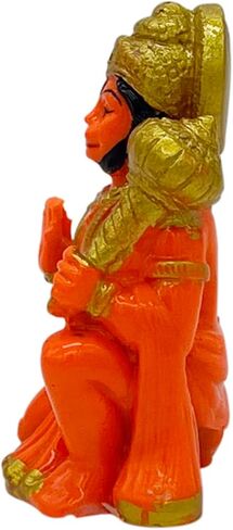 Lord Hanuman Ji Ki Murti in Blessing Posture with Gada Sitting Balaji Bajrangbali Sankat Mochan Bhagwan Idol for Temple Car Dashboard Home Decor Statue Gift in Kuwait