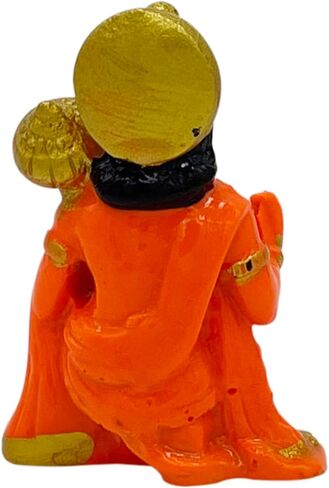 Lord Hanuman Ji Ki Murti in Blessing Posture with Gada Sitting Balaji Bajrangbali Sankat Mochan Bhagwan Idol for Temple Car Dashboard Home Decor Statue Gift in Kuwait