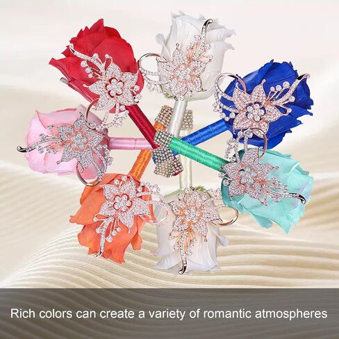 Vijiv Bling Boutonniere for Men Wedding, Pocket Boutonniere with Pins for Groomsmen Groom Suit, Artificial Rose Flowers for Prom Ceremony Anniversary Formal Dinner Party, Ivory in Saudi Arabia