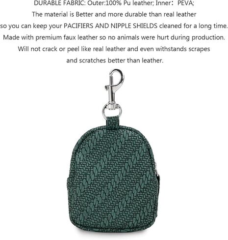 حافظة مصاصة Lmbabter مع مشابك من البولي يوريثان، تتضمن حافظة اللهاية الساحرة مشبكًا يُعلق على حقيبة الحفاضات أو المحفظة (أسود) in Kuwait