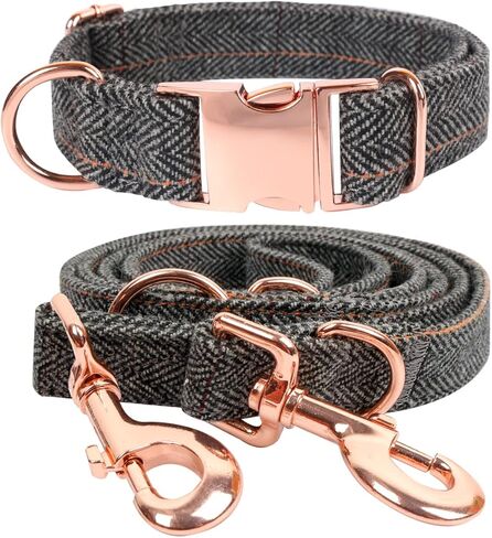 مجموعة طوق ومقود للكلاب، طوق قطني متين بإبزيم معدني ومقود متعدد الوظائف (6.6 قدم) قابل للتعديل 3 أطوال للكلاب الصغيرة والمتوسطة والكبيرة in Kuwait