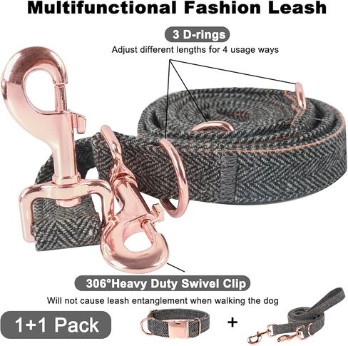 مجموعة طوق ومقود للكلاب، طوق قطني متين بإبزيم معدني ومقود متعدد الوظائف (6.6 قدم) قابل للتعديل 3 أطوال للكلاب الصغيرة والمتوسطة والكبيرة in Kuwait