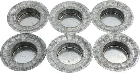 Tea Light Candle Holder Metal Lid Inserts by Mason Jar Lifestyle (6 Pack, Regular Mouth) in Saudi Arabia