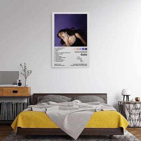 Olivia Poster Rodrigo (Guts) Album Cover Posters Decorative Painting Canvas Wall Posters And Art Picture Print Modern Family Bedroom Decor Posters 12x18inch(30x45cm) in Saudi Arabia