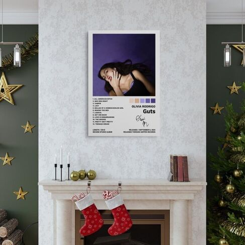 Olivia Poster Rodrigo (Guts) Album Cover Posters Decorative Painting Canvas Wall Posters And Art Picture Print Modern Family Bedroom Decor Posters 12x18inch(30x45cm) in Saudi Arabia
