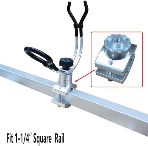 Brocraft Aluminum Rail Mount Clamp on Rod Holder/Pontoon Boat Square Mount Rod Holder in Saudi Arabia