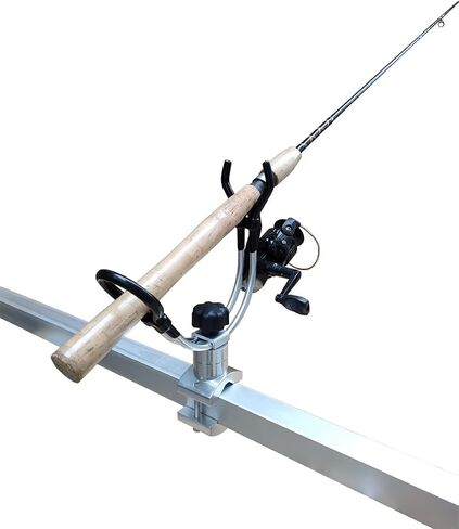 Brocraft Aluminum Rail Mount Clamp on Rod Holder/Pontoon Boat Square Mount Rod Holder in Saudi Arabia