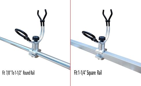 Brocraft Aluminum Rail Mount Clamp on Rod Holder/Pontoon Boat Square Mount Rod Holder in Saudi Arabia