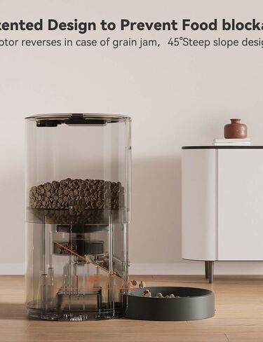 WOPET Automatic Cat Feeder, FT70 Plus 4L Auto Pet Dry Food Dispenser with Desiccant Bag for Cats and Dogs, Timed Cat Feeder Programmable 6 Meals Per Day, 10s Voice Recorder in Kuwait