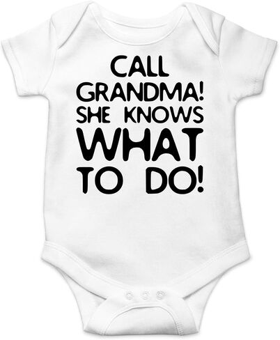 CBTwear Call Grandma She Knows What To Do Funny Baby Bodysuit in Saudi Arabia