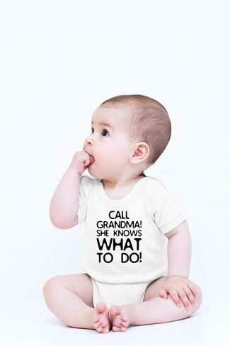 CBTwear Call Grandma She Knows What To Do Funny Baby Bodysuit in Saudi Arabia