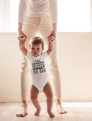CBTwear Call Grandma She Knows What To Do Funny Baby Bodysuit in Saudi Arabia