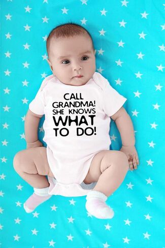 CBTwear Call Grandma She Knows What To Do Funny Baby Bodysuit in Saudi Arabia