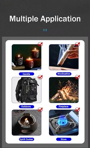 Ambrogio.L Jet Torch Lighter, Scalable Long Neck with Visible Gas Window for Kitchen Fireplace Camping Candle Grill BBQ Fireworks，Gas not included,Black in Saudi Arabia