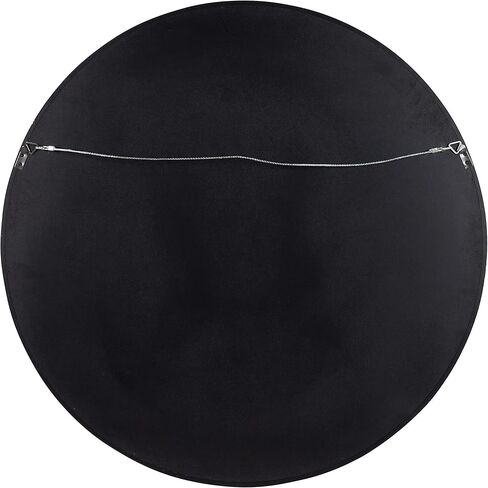 Kate and Laurel Valenti Farmhouse Round Wall Mirror, 28 inch Diameter, White, Decorative Circle Mirror in Kuwait