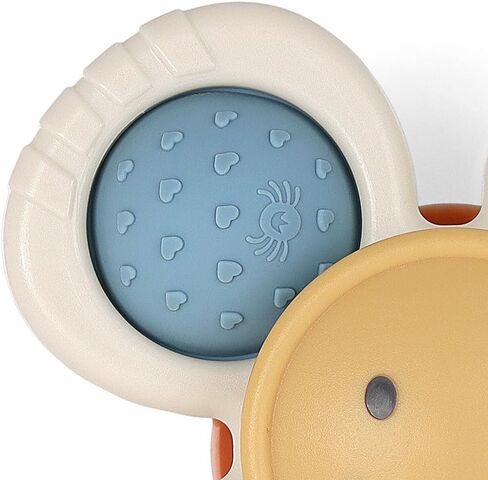 Itzy Ritzy Fidget Toy with Sensory Poppers & Suction Cup; Fidget Toy Sticks to Highchairs, Tables or Tubs While Spinning & Engaging Baby with 4 Textured Poppers, Smile in Saudi Arabia