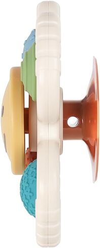 Itzy Ritzy Fidget Toy with Sensory Poppers & Suction Cup; Fidget Toy Sticks to Highchairs, Tables or Tubs While Spinning & Engaging Baby with 4 Textured Poppers, Smile in Saudi Arabia