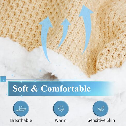 Baby Swaddle Blanket, Soft Plush Newborn Swaddle Wrap Baby Blankets, Cute Bear Unisex Baby Sleeping Bag for 0-6 Months Baby in Kuwait