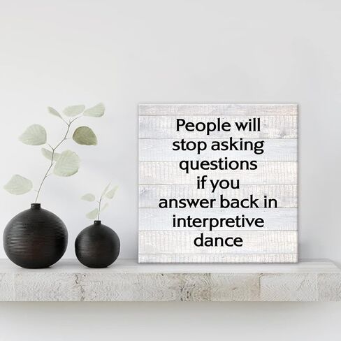 مكتب تفسيري الرقص مزرعة قماش طباعة جدار الفن ديكور استقبال هدية علامة اللوحة ملصق لوحة ديكور المنزل ريفي (8 × 8 بوصة، مؤطرة) in Kuwait