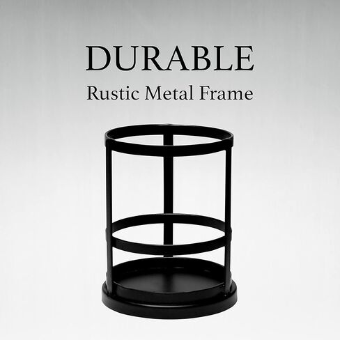 Eunoia Metal Candle Holder, Decorative Candle Holder for Pillar Candles with Removable Glass, Table Centerpiece Vintage Decorations for Home Parties Wedding Decor, Black in Kuwait
