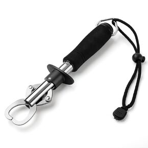 SEASHARK Fish Lip Gripper 7.1-inch Mini Grabber Grip Tool Stainless Steel Fish Holder Ice Fishing,Fishing Gear,Fishing Gifts for Men