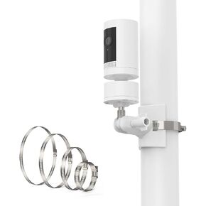Pole Mount Bracket Compatible with Pan Tilt Camera - Stable Multifunctional Winding Installation (1pack，Black)