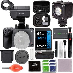 كاميرا السينما الرقمية FX30 من سوني مع وحدة مقبض XLR (ILME-FX30) مع مجموعة إضاءة WR LED وبطاقة SD سعة 64 جيجابايت والمزيد in Kuwait