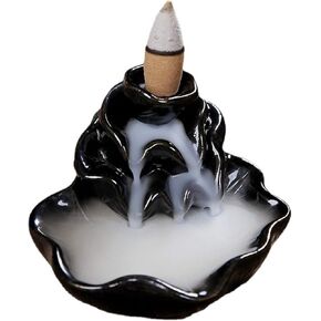 مبخرة من السيراميك بتدفق عكسي، حامل بخور شلال، مبخرة سيراميك ابداعية مصنوعة يدويا لتدفق عكسي للمنزل والمقهى وديكور غرفة اليوجا in Kuwait