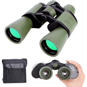 Binoculars 20x50 - Professional High Magnification HD Compact Binoculars for Bird Watching, Hunting, and Outdoor Activities - Low Light Night Vision, BAK-4 Prism - Portable, Durable, Easy (Black)