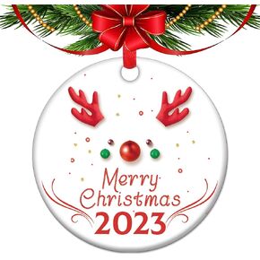 Chromico 1st Christmas as Grandparents - 2023 Newborn Christmas Keepsake, New Parents Baby Gifts, Xmas Tree Decoration