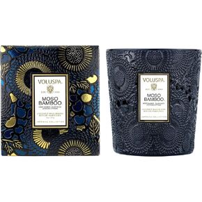 Voluspa Moso Bamboo Candle | Classic Candle | 9 Oz. | 60 hr. Burn Time | Coconut Wax & All Natural Wicks for a Cleaner Burn | Vegan
