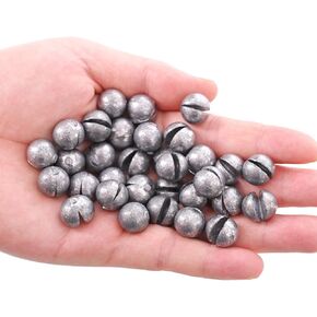 Koalove Removable Split Shot Havey Fishing Sinkers and Weights for Fishing line, Bulk Fishing Weights Freshwater Saltwater Size 0.53oz 0.35oz 0.24oz 0.17oz 0.12oz