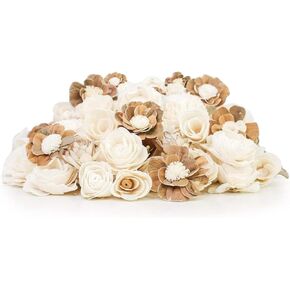 Sola Wood Flowers - Random Assortment (Bark) - 50 pcs, Artificial Flowers for Decoration, Flower Bouquets, Centerpieces and DIY Home Decor in Kuwait