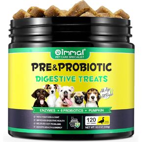 Dog Probiotics Chews, 120 Count Soft Probiotics Chews for Dogs, Support Immune, Healthier Skin & Coat, Allergy Itch Relief, Reduce Diarrhea, Improves Digestive Health, Relieves Gut, Boosts Energy in Kuwait