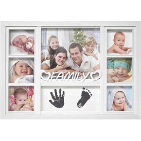 MICKYU Baby Hand and Footprint Kit, Newborn Keepsake Picture Frame, Family Picture Frame, Personalized Baby Gifts, Nursery Decor, Baby Shower Gifts for Girls Boys in Kuwait