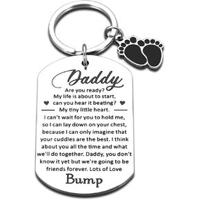 New Daddy Gift for 1st Time Dad Dad to Be Gifts for Men New Father Keychain for Him New Daddy Gift for Expecting Dad Pregnancy Announcement Gift First Baby Gift for New Father Gift for Father's Day in Saudi Arabia