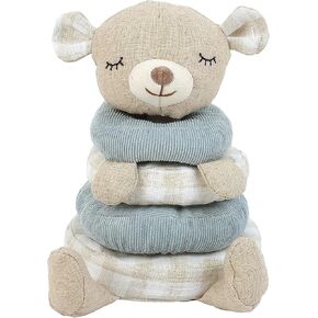 MON AMI Petit Bear Soft Plush Stacking Toy – 7", Early Development STEM Montessori Toys, Sensory Development Toys, Encourage Hand-Eye Coordination