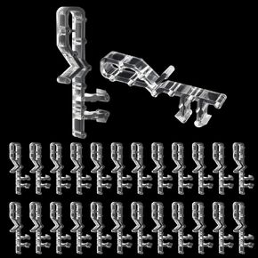 Hidden Valance Clips 12 Pcs 2.1" Clear Plastic Window Blind Clips Holder Hidden Valance Retainer Valance Clips for Horizontal Blind Valance