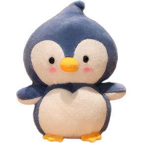 Cute Soft Penguin Stuffed Animals Penguin Plush Toys Penguin Plushies Throw Pillow Penguin Hugging Cuddly Penguin Doll Gift for Kids and Lovers in Birthday, Christmas, Valentine (Blue, 10-Inch) in Kuwait