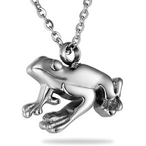 Urn Necklaces for Ashes Ashes Memorial Pendant Stainless Steel Waterproof Keepsake Cremation Jewelry (Frog) in Kuwait
