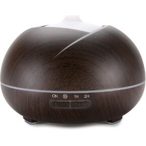 موزع روائح الزيوت العطرية معدني 100 مل مؤقت بالموجات فوق الصوتية وأضواء ليلية ووظيفة الإيقاف التلقائي ومرطب للعلاج العطري لغرفة النوم والمنزل in Kuwait