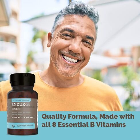 Endur-B Complex - Sustained Release - Vitamin B Supplement with B1, B2, B3, B6, B12, Folic Acid, Biotin - 300 Tablets - Endurance Products Company in Saudi Arabia