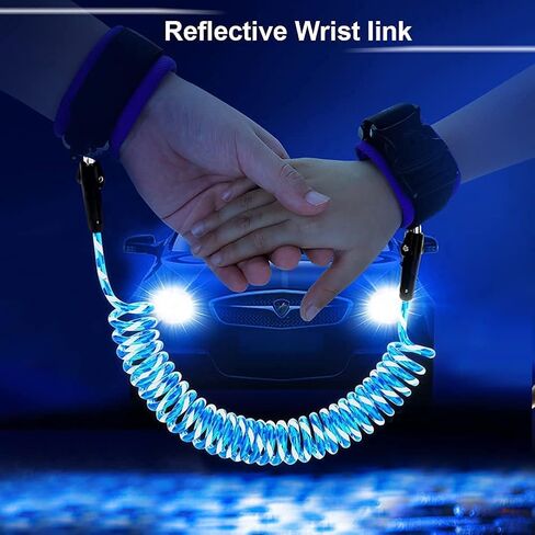 سلسلة معصم مضادة للفقدان مقود للأطفال مع أقفال أمان مطورة للأطفال الرضع والأطفال وسوار المعصم للأنشطة الخارجية والتسوق (وردي 8.2 قدم) in Kuwait