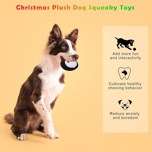 بيدجوت 8 قطع عيد الميلاد القطيفة للكلاب التي تصدر صوتًا، ألعاب مضغ محشوة، لعبة تفاعلية للجرو المتين تتضمن البطريق، الأيائل، العفريت، الغول، سانتا كلوز، رجل الثلج للكلاب الصغيرة والمتوسطة والكبيرة in Kuwait