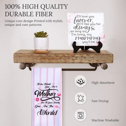 AEUEFUEA Christmas Gifts Set for Mom - Birthday Gift Basket Boxes for Mom From Daughter or Son, Includes Decorative Tile, Wind-up Music Box, Bamboo Lid Glass for Her Who Have Everything 2023 Xmas in Saudi Arabia